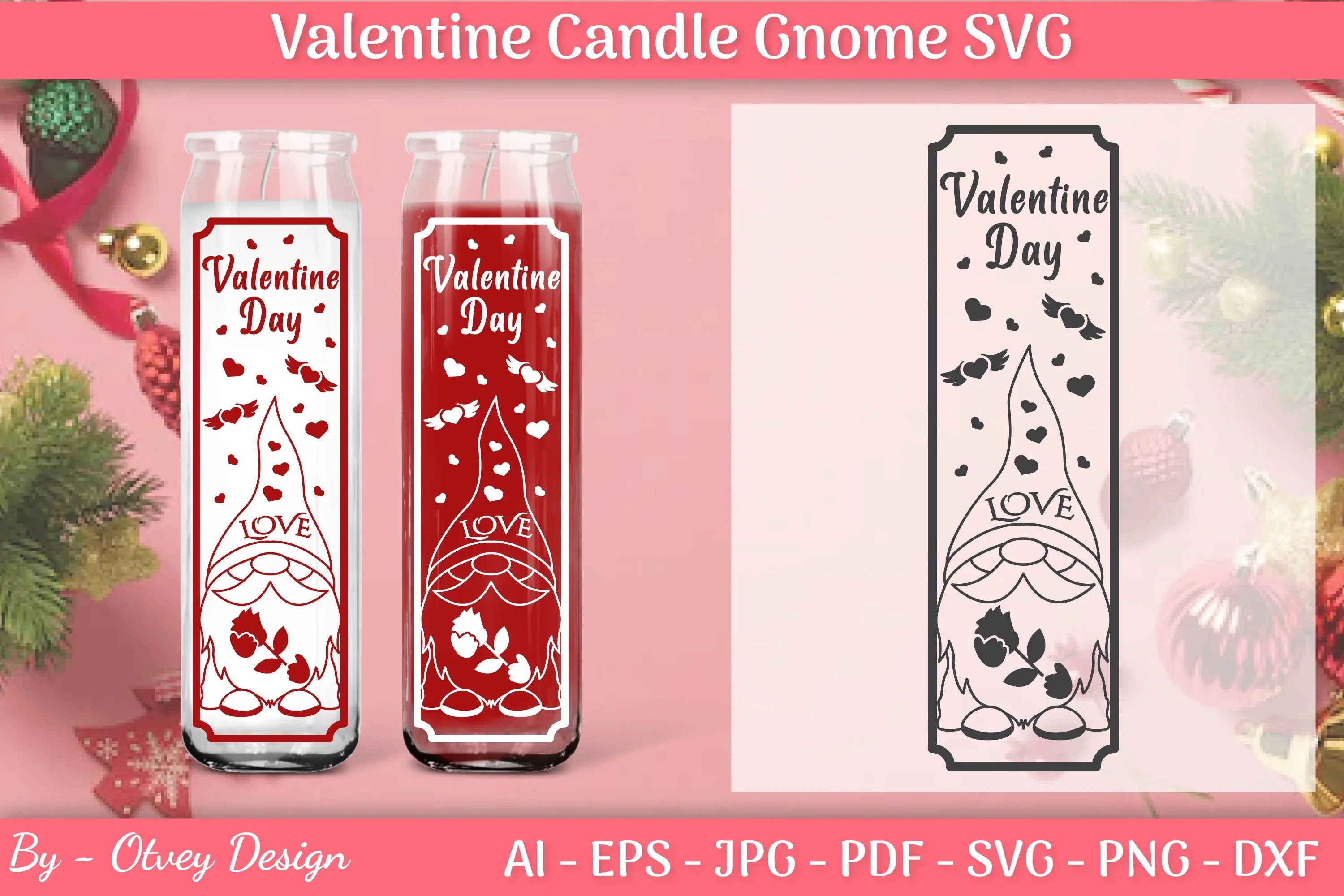 Valentine Candle Gnome SVG Bundle - CraftNest - Digital Crafting and Art