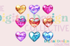 Valentine Disco Heart Clipart Bundle