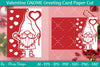 Valentine Gnome Greeting Card Papercut SVG Bundle