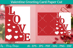 Valentine Greeting Card Papercut SVG Bundle - CraftNest - Digital Crafting and Art