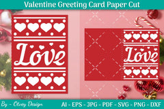 Valentine Greeting Card Papercut SVG Bundle - CraftNest - Digital Crafting and Art