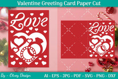 Valentine Greeting Card Papercut SVG Bundle - CraftNest - Digital Crafting and Art