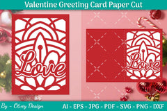 Valentine Greeting Card Papercut SVG Bundle - CraftNest - Digital Crafting and Art