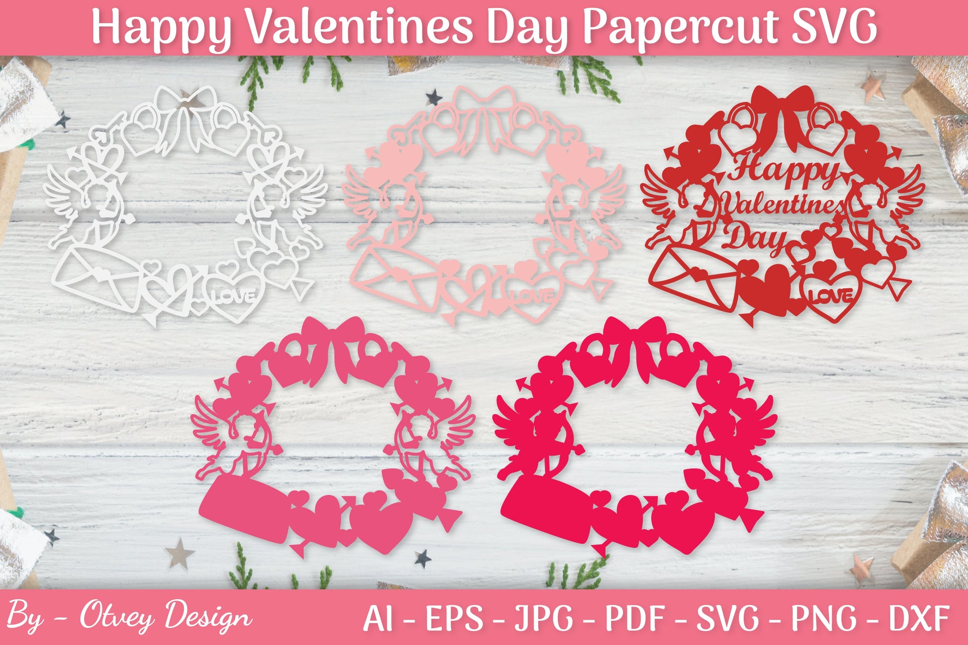 Valentine Papercut SVG Bundle - CraftNest - Digital Crafting and Art