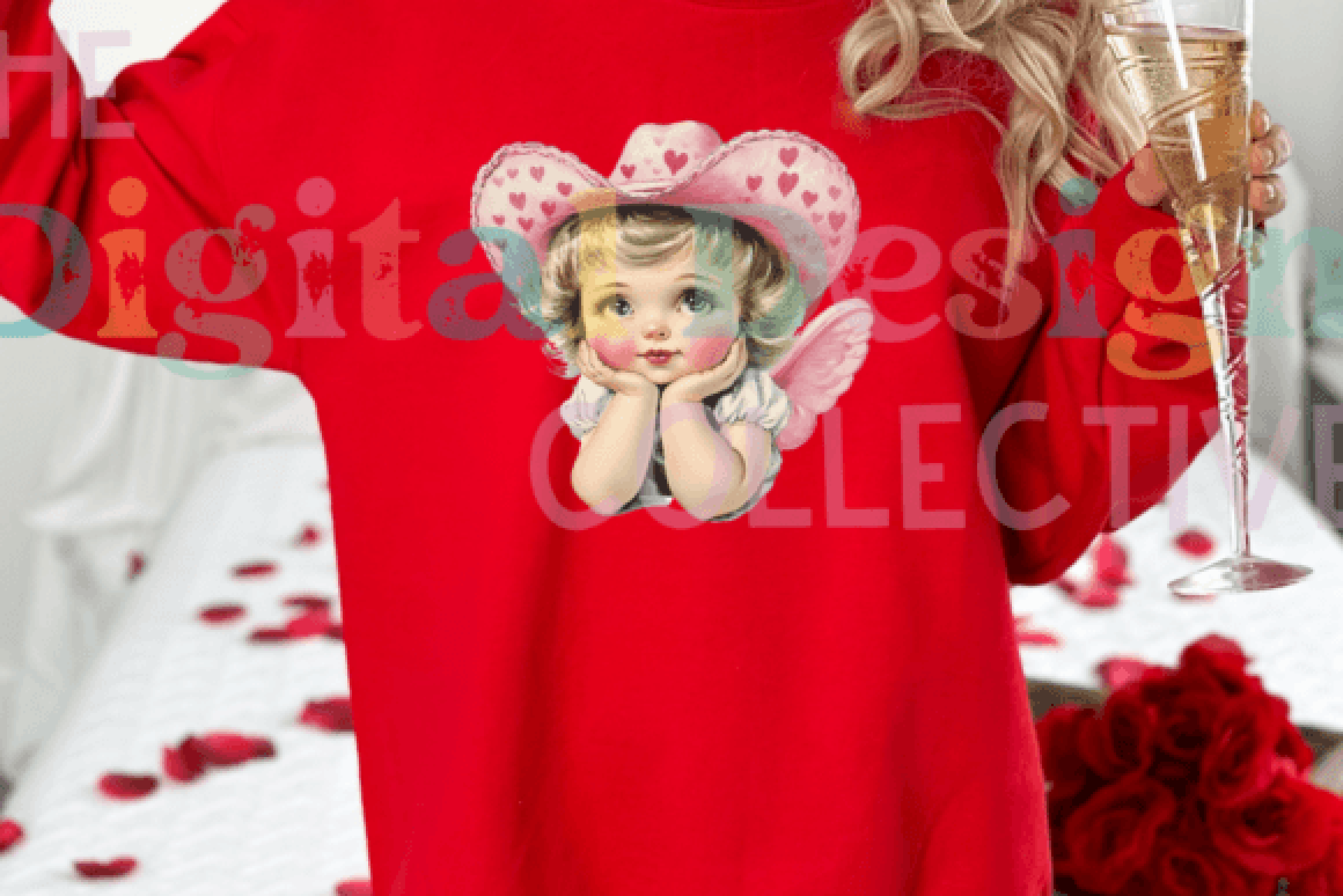 Vintage Western Cupid Valentine Clipart Bundle