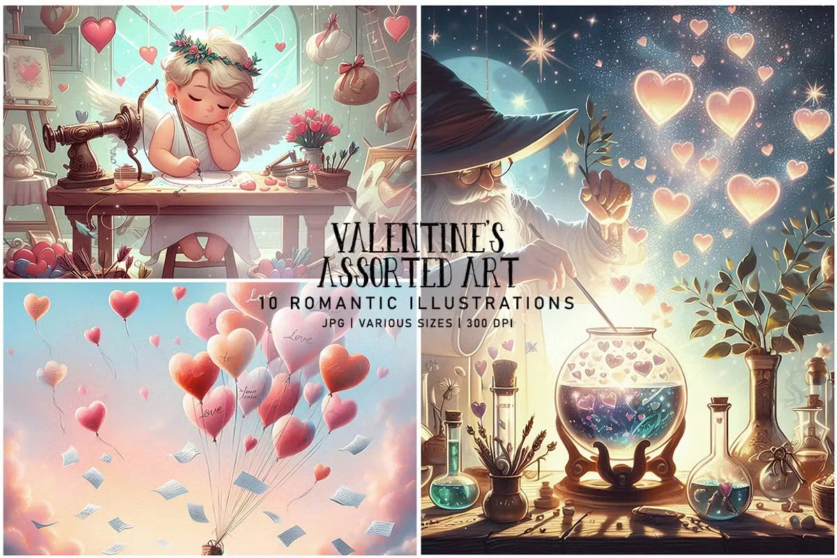 Valentine's Assorted Art - CraftNest - Digital Crafting and Art