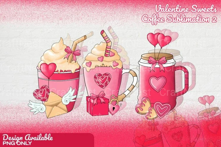 Valentine Coffee and Love Clipart Bundle - CraftNest - Digital Crafting and Art