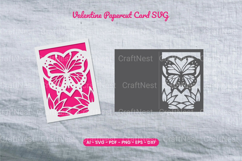 Valentine Papercut Card SVG Bundle Clipart - CraftNest - Digital Crafting and Art