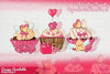 Valentine Sweets and Cupcake Clipart Bundle