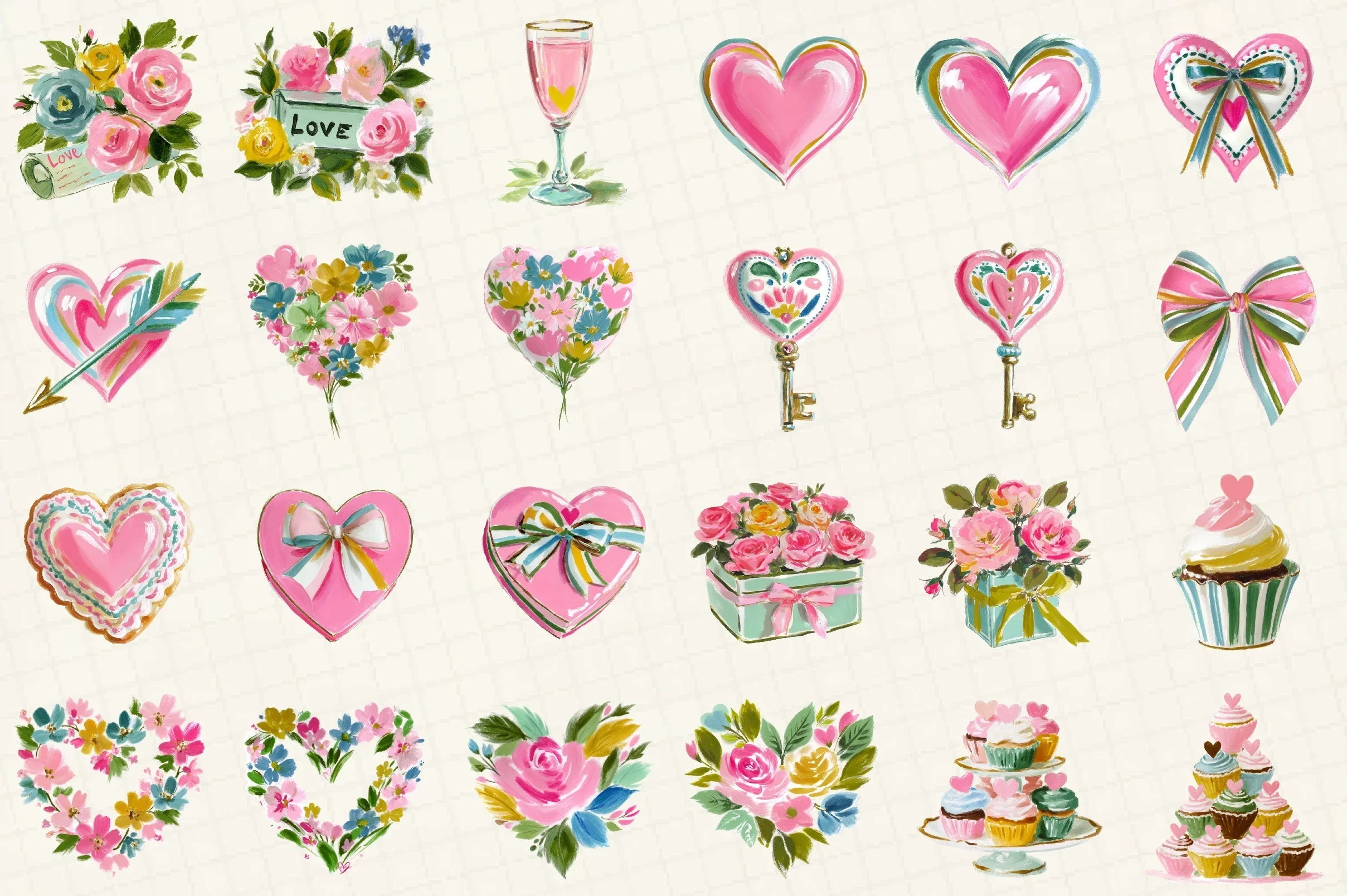 Valentine Clipart Bundle Set - CraftNest - Digital Crafting and Art