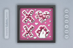 Valentine XOXO Couple Papercut SVG Bundle - CraftNest - Digital Crafting and Art