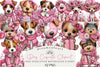 Valentine's Day Dog Coquette Clipart Bundle