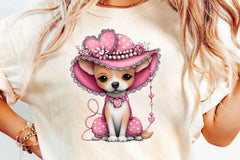 Valentine's Day Dog Coquette Clipart Bundle - CraftNest - Digital Crafting and Art