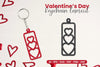 Valentine's Day Keychain Laser Cut SVG Bundle