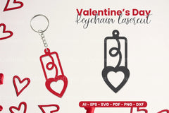 Valentine's Day Keychain Laser Cut SVG Bundle - CraftNest - Digital Crafting and Art