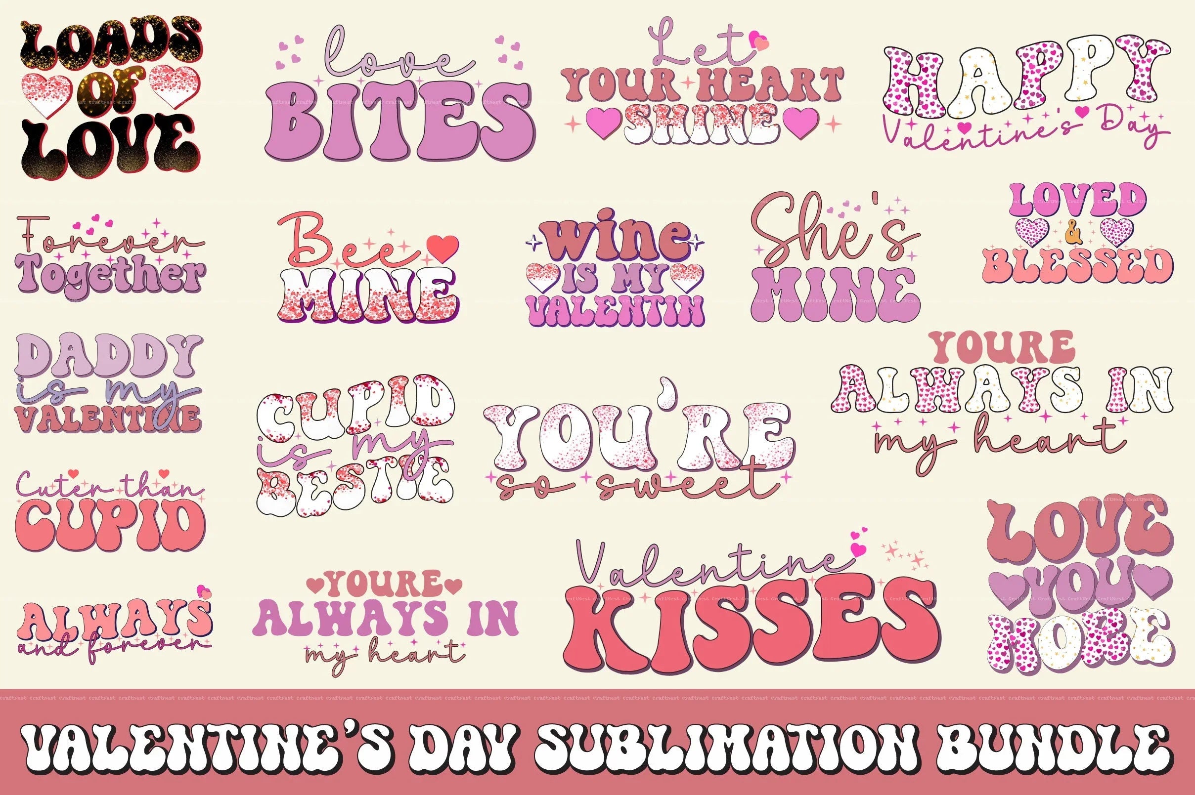 Valentine Design Clipart Bundle