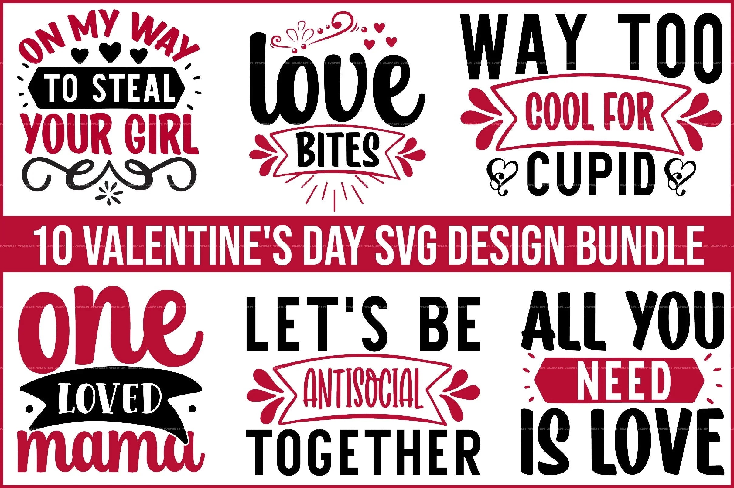 Valentine's Day SVG Design Bundle