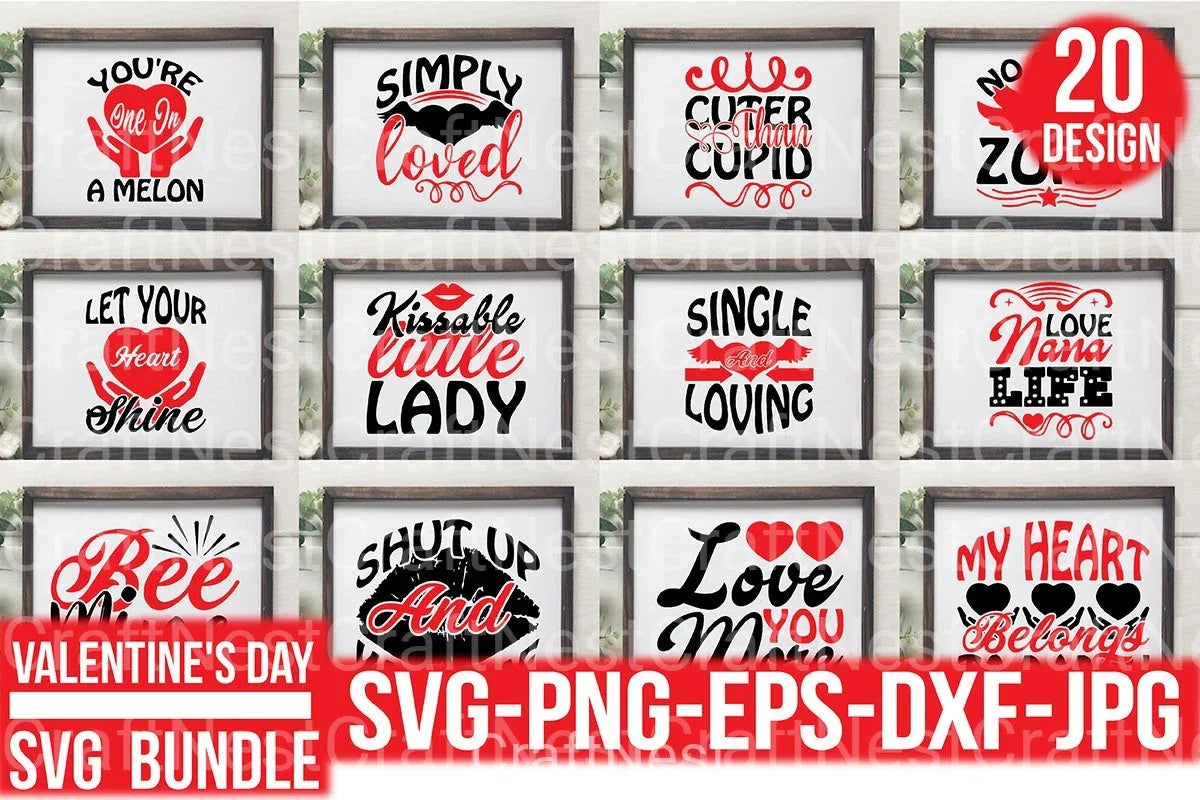 Valentine's Day Design Bundle - CraftNest - Digital Crafting and Art