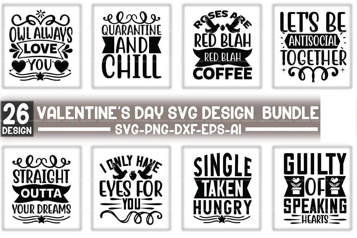 Valentine's Day SVG Design Bundle