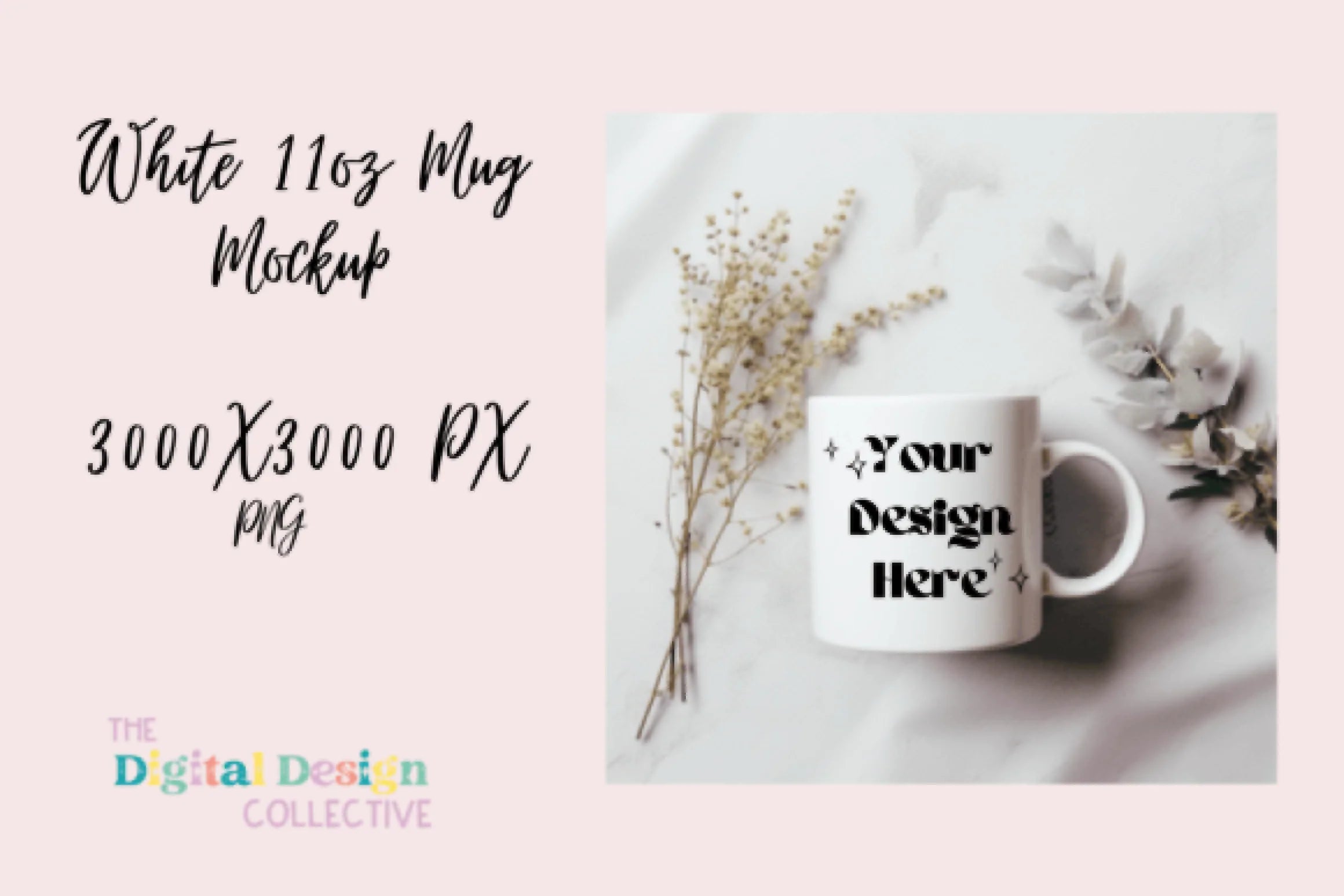 Floral Coffee Mug Mockup Design - CraftNest - Digital Crafting and Art