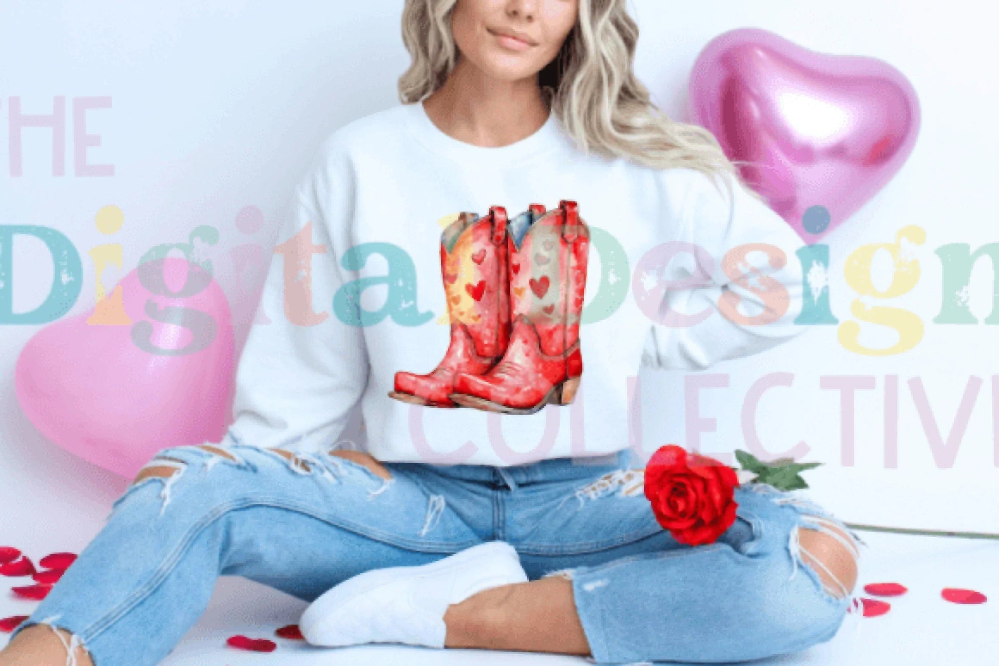 Valentine's Day Cowgirl Boots Clipart Bundle - CraftNest - Digital Crafting and Art