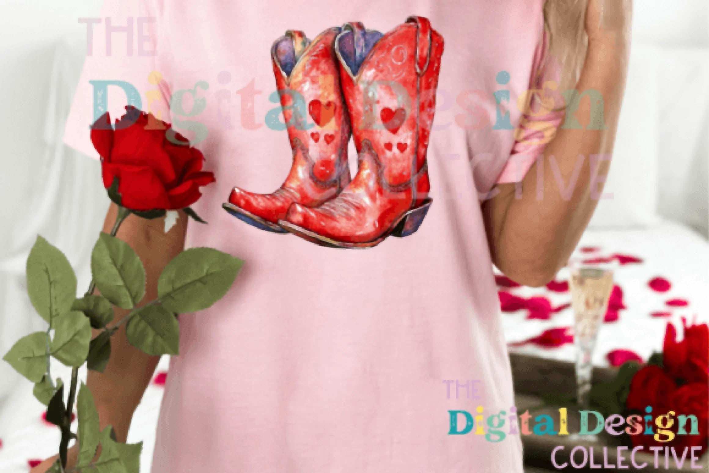 Valentine's Day Cowgirl Boots Clipart Bundle - CraftNest - Digital Crafting and Art
