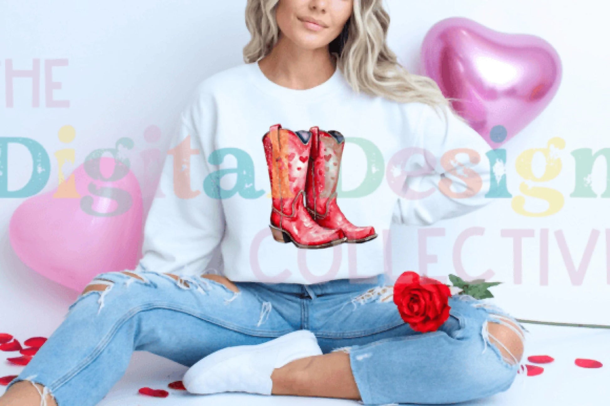 Valentine's Day Cowgirl Boots Clipart Bundle - CraftNest - Digital Crafting and Art