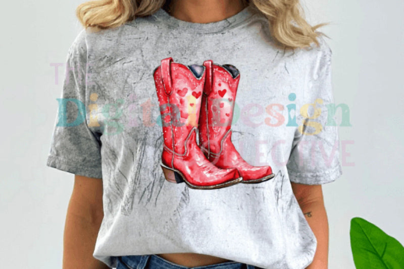 Valentine's Day Cowgirl Boots Clipart Bundle - CraftNest - Digital Crafting and Art
