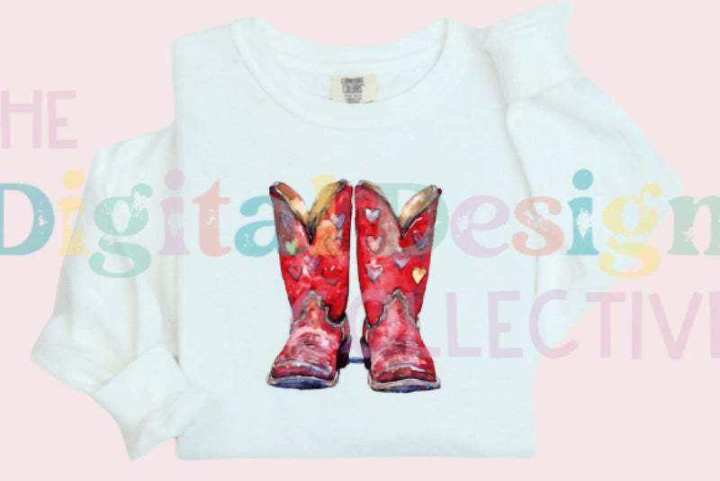 Valentine's Day Cowgirl Boots Clipart Bundle - CraftNest - Digital Crafting and Art