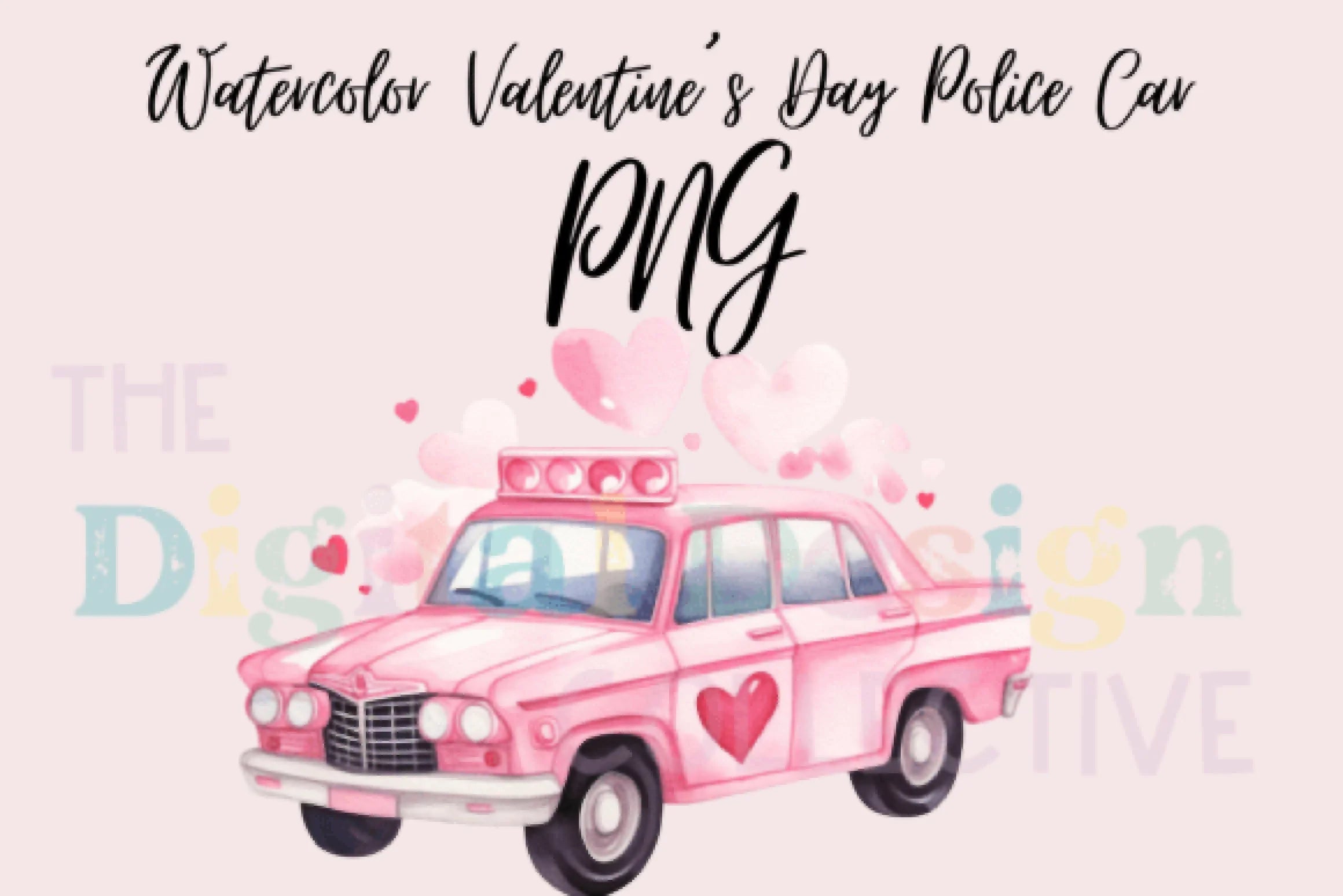 Adorable Valentine's Day Police Car Clipart Bundle - CraftNest - Digital Crafting and Art