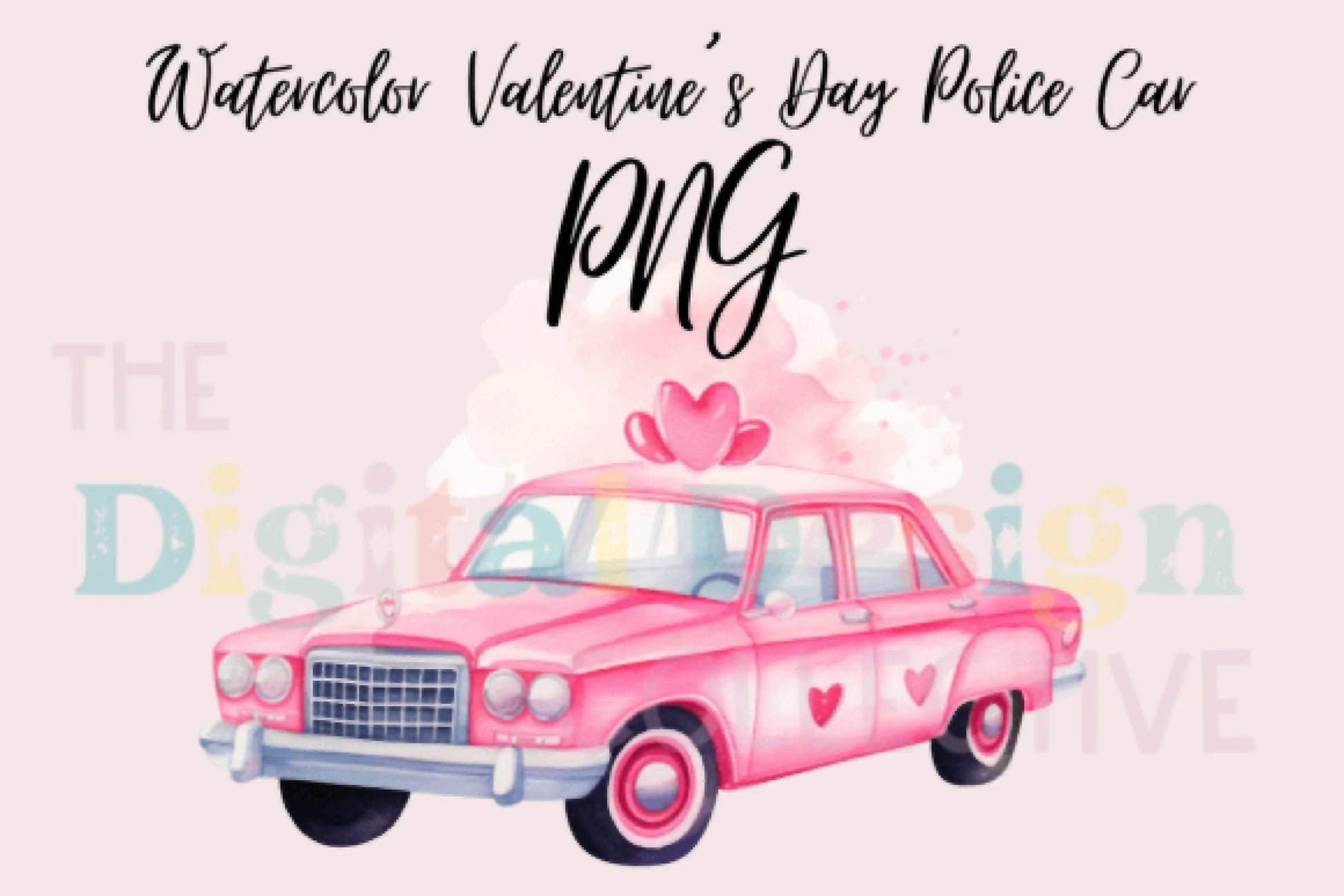 Adorable Police Car Valentine's Day Clipart Bundle - CraftNest - Digital Crafting and Art