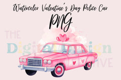 Adorable Police Car Valentine's Day Clipart Bundle - CraftNest - Digital Crafting and Art