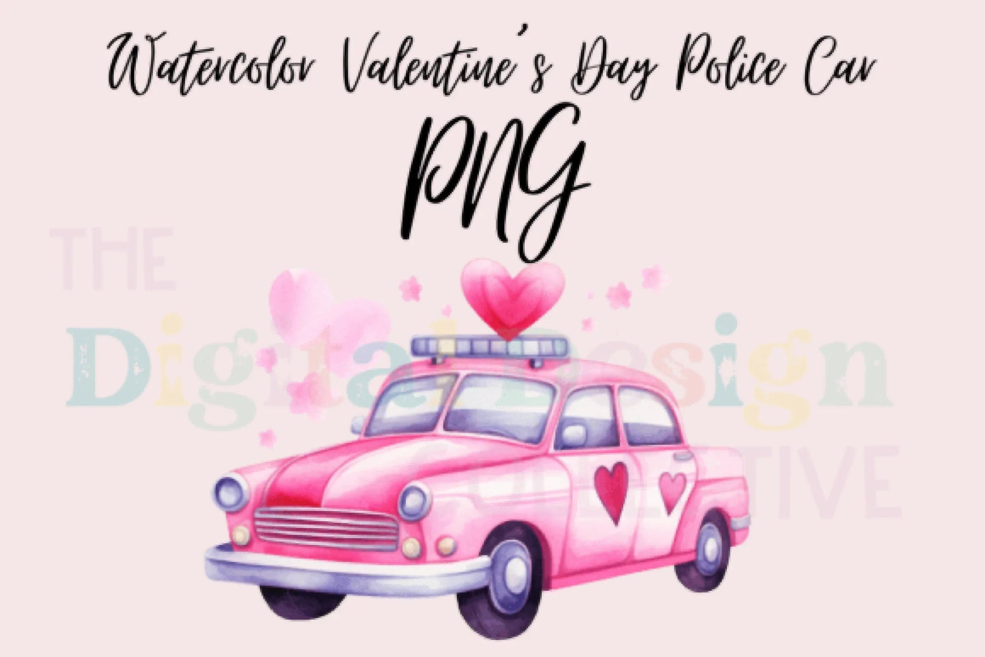 Adorable Police Car Valentine's Day Clipart Bundle - CraftNest - Digital Crafting and Art