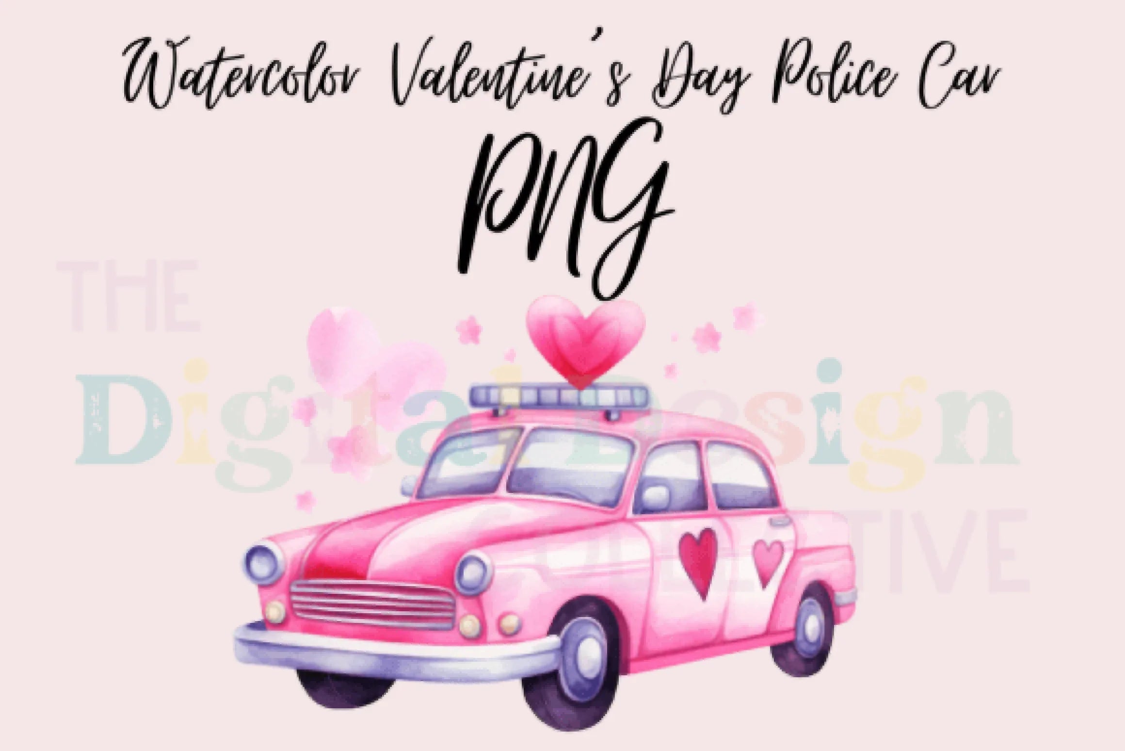 Adorable Police Car Valentine's Day Clipart Bundle - CraftNest - Digital Crafting and Art