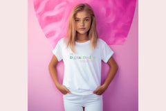 Valentine's Day Girls White Tee Mockups - CraftNest - Digital Crafting and Art