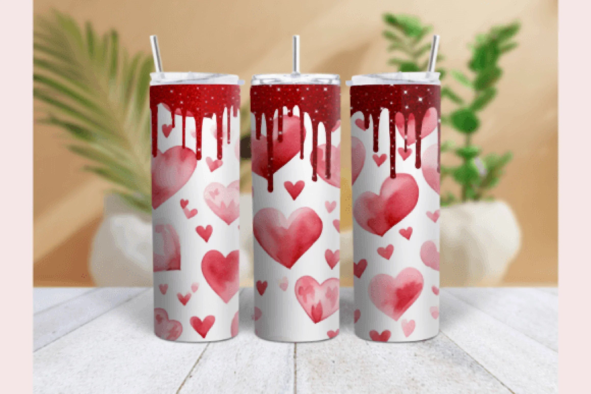 Valentine's Day Glitter Tumbler Wrap Bundle - CraftNest - Digital Crafting and Art