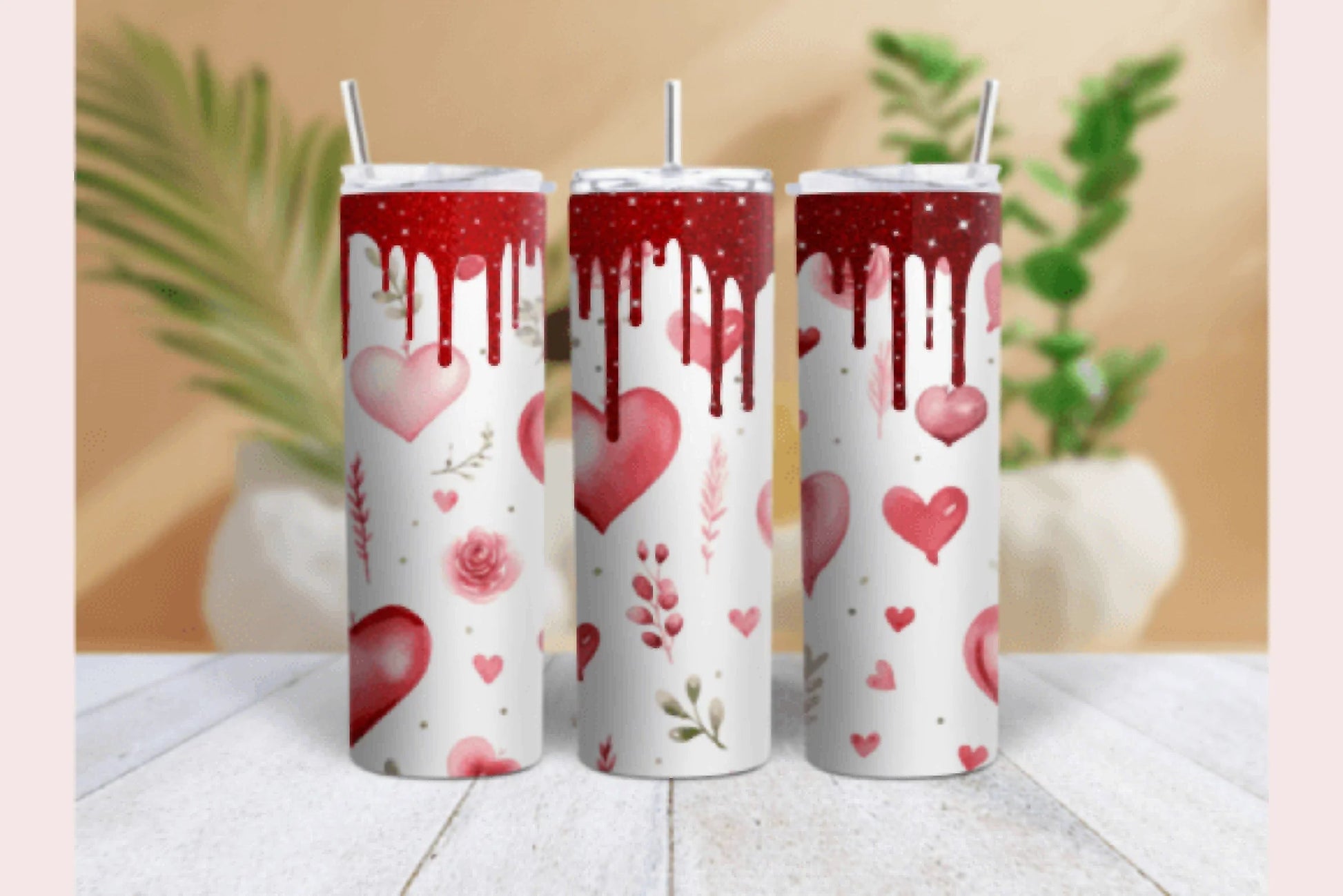 Valentine's Day Glitter Tumbler Wrap Bundle - CraftNest - Digital Crafting and Art