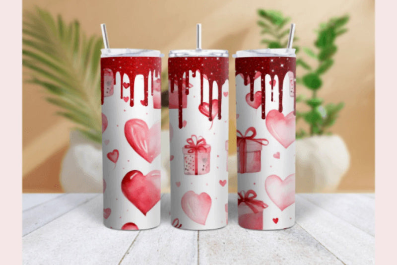Vintage Valentine's Day Glitter Tumbler Wrap Bundle - CraftNest - Digital Crafting and Art