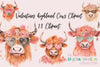 Charming Valentine's Day Highland Cows Clipart Bundle
