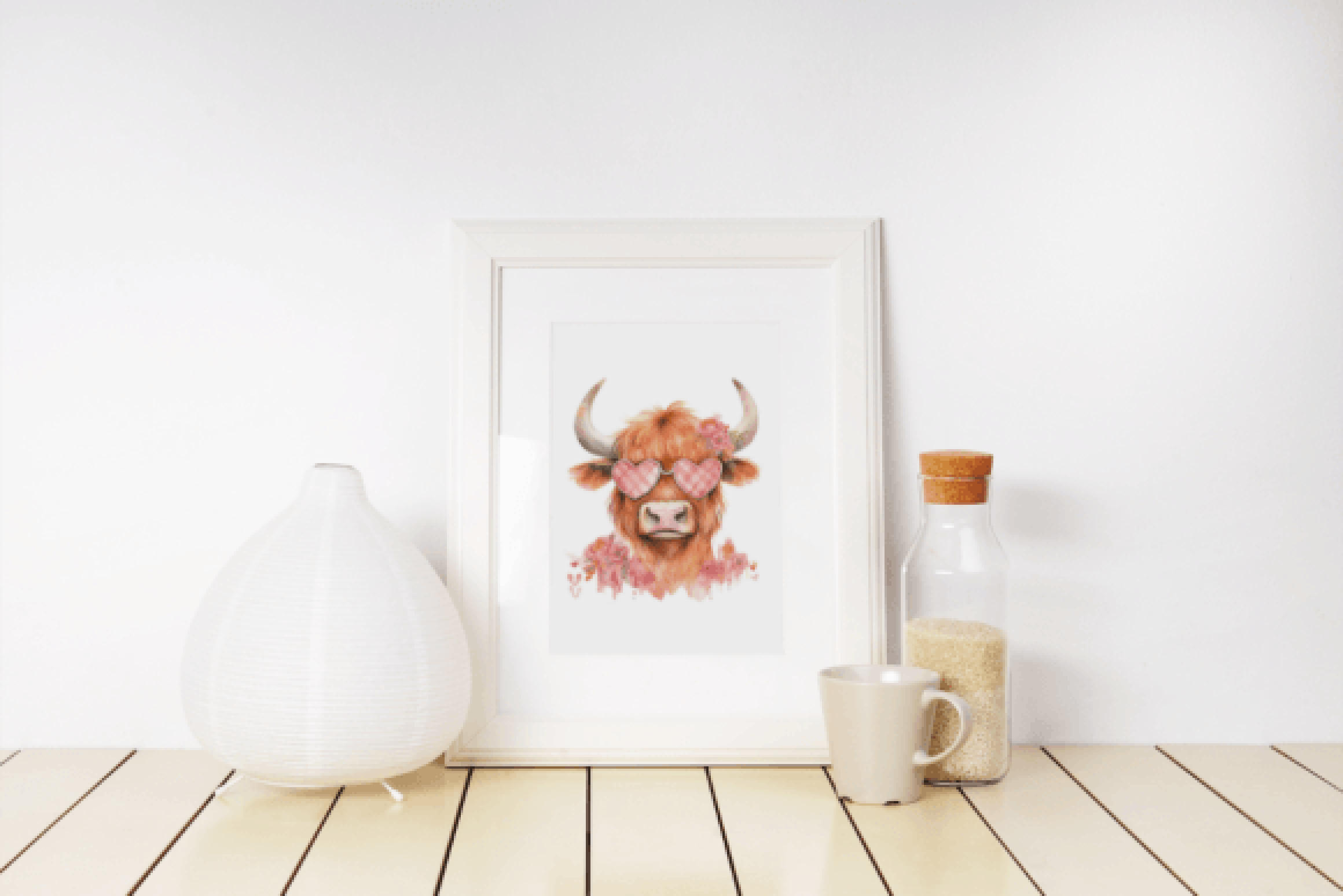 Charming Valentine's Day Highland Cows Clipart Bundle