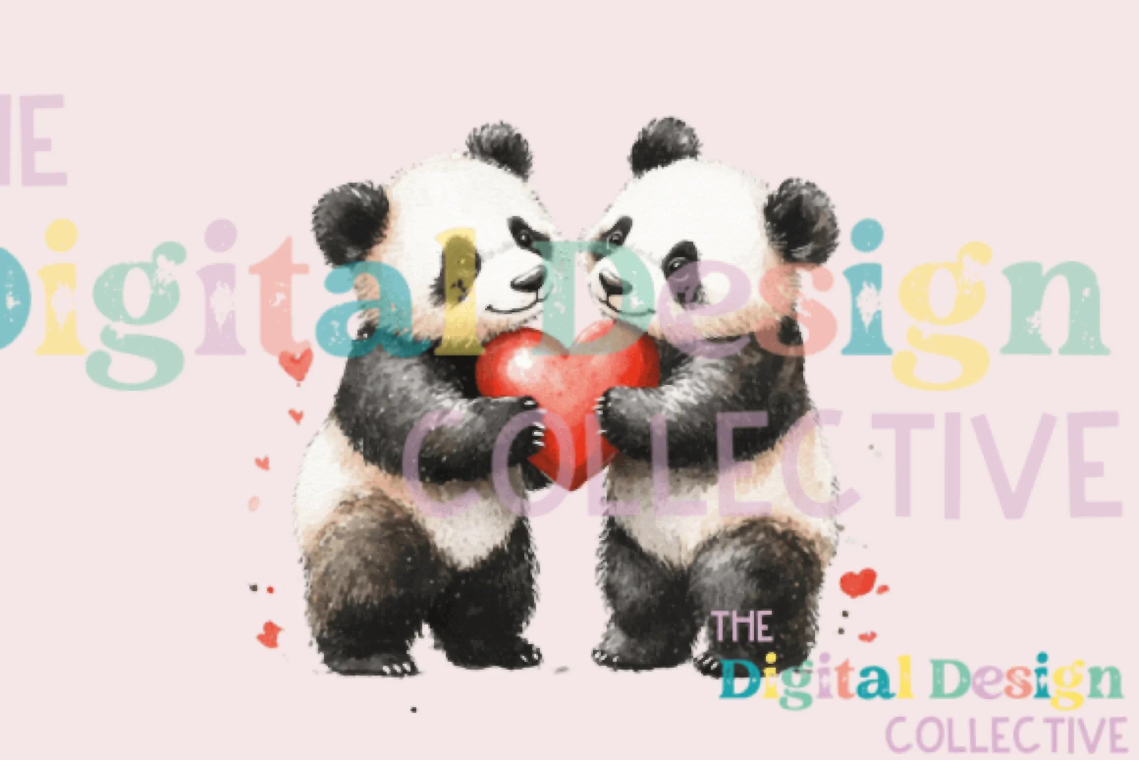 Valentine's Day Panda Couple Love Clipart Bundle - CraftNest - Digital Crafting and Art