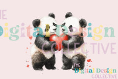Valentine's Day Panda Couple Love Clipart Bundle - CraftNest - Digital Crafting and Art