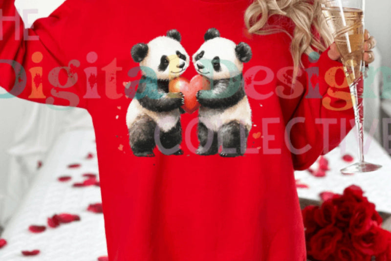 Valentine's Day Panda Couple Love Clipart Bundle - CraftNest - Digital Crafting and Art