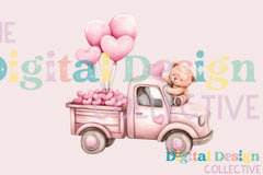 Vintage Valentine's Day Truck Clipart Bundle - CraftNest - Digital Crafting and Art