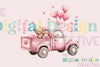Vintage Pink Truck Valentine's Day Clipart Bundle
