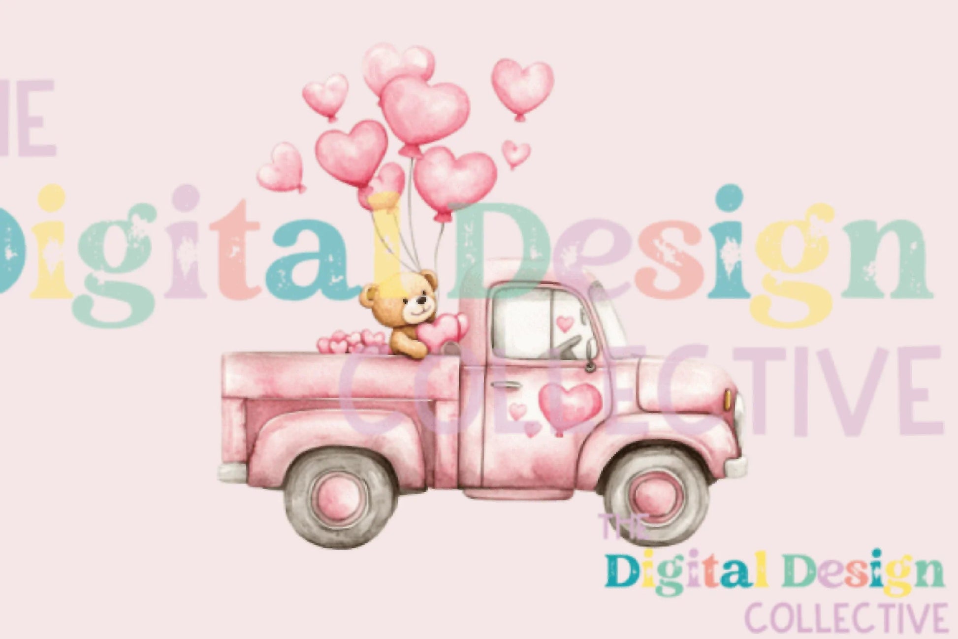 Vintage Valentine's Day Truck Clipart Bundle - CraftNest - Digital Crafting and Art