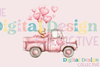 Vintage Valentine's Day Truck Clipart Bundle