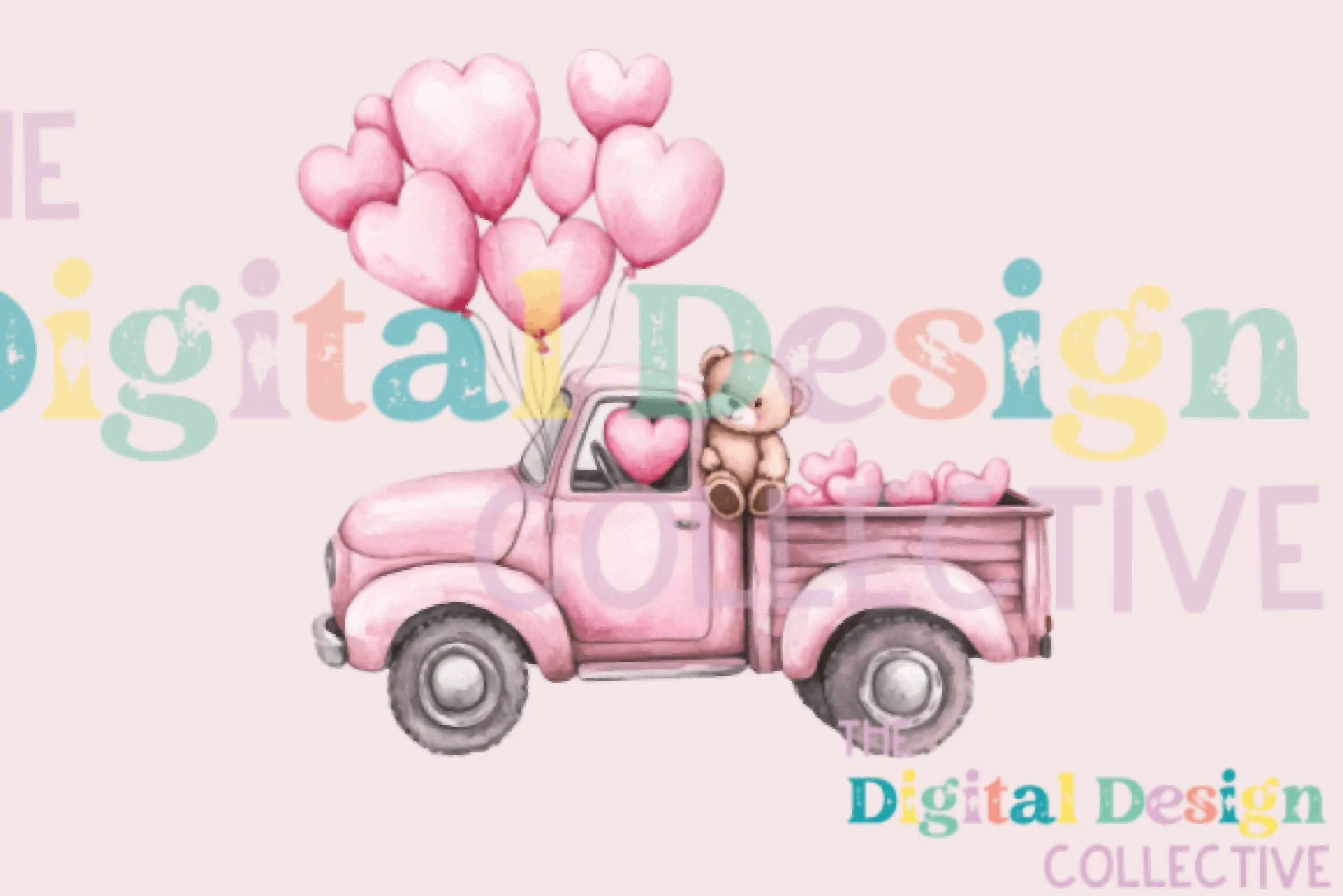 Vintage Valentine's Day Truck Clipart Bundle - CraftNest - Digital Crafting and Art