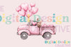 Vintage Valentine's Day Truck Clipart Bundle