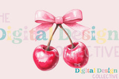 Valentine's Day Coquette Bow Cherry Design Clipart Bundle - CraftNest - Digital Crafting and Art